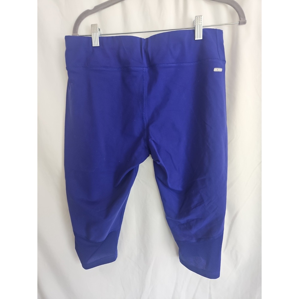 Danskin Now Capri Leggings Womens Large 12-14 Blue Excellent Mesh Activewear